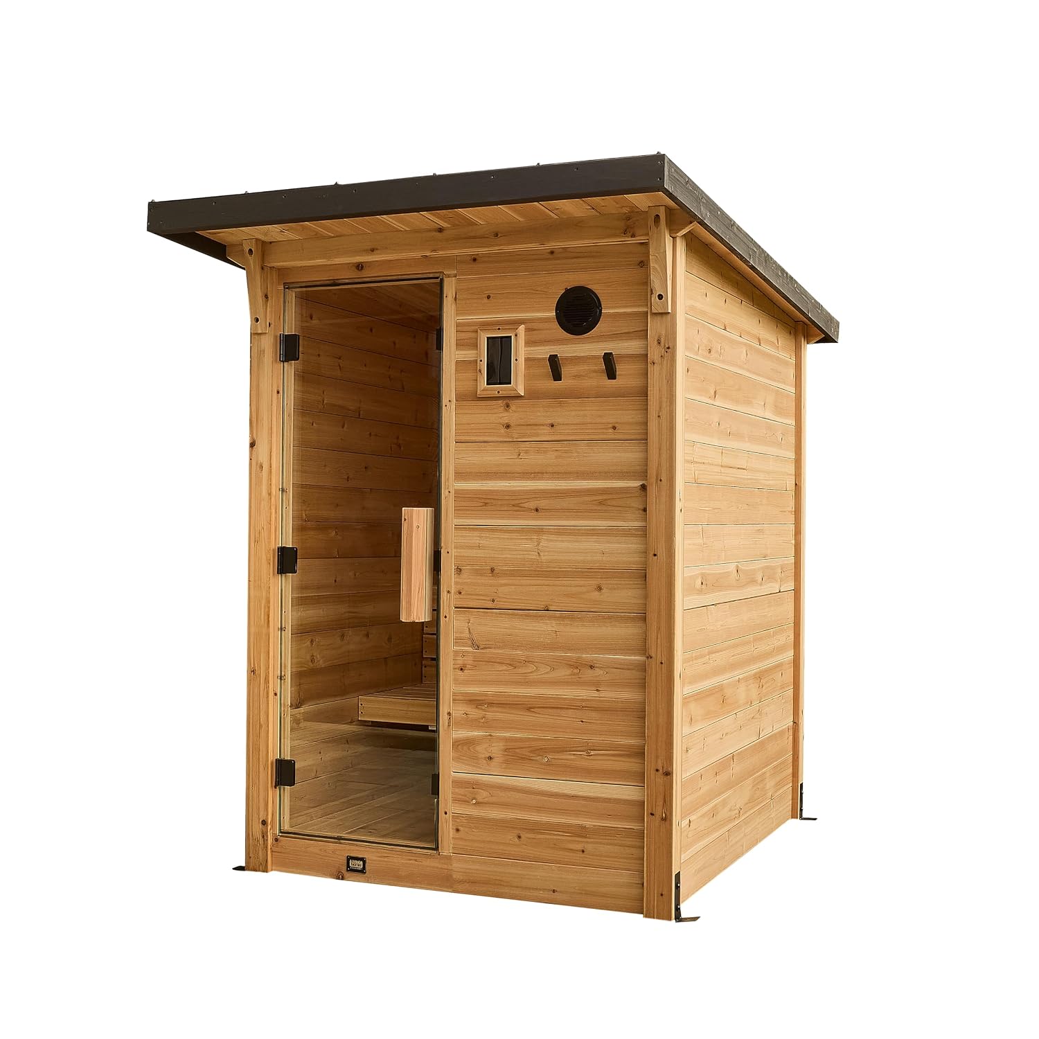 Backyard Discovery Henley outdoor traditional cedar cabin sauna with electric heater