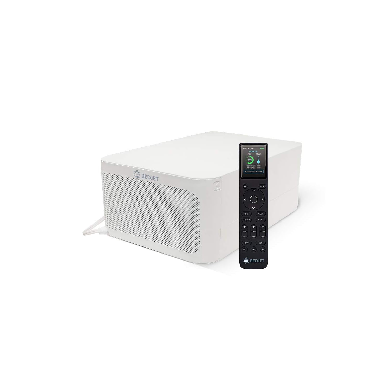 BedJet 3 climate comfort system with air hose under bedding