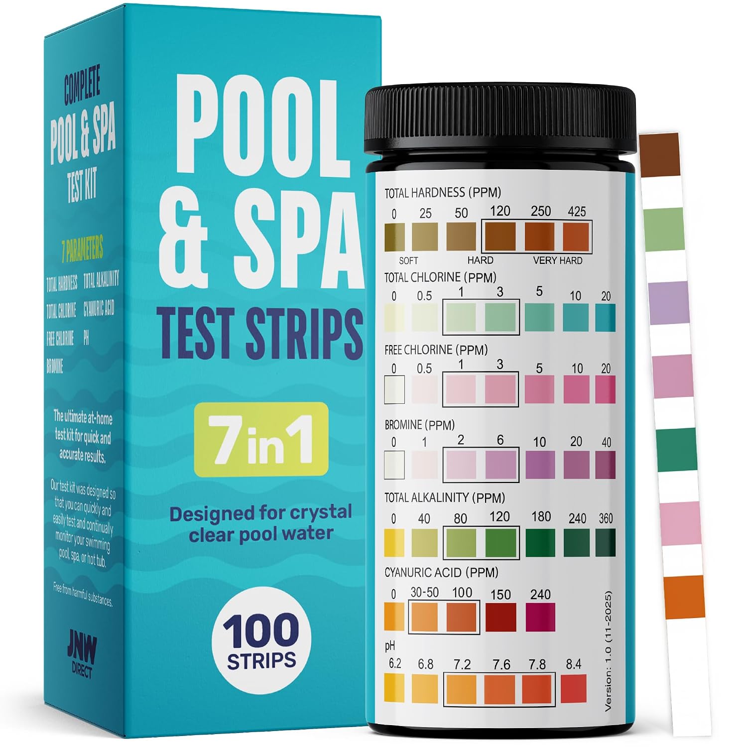 7-in-1 Pool and Spa Test Strips