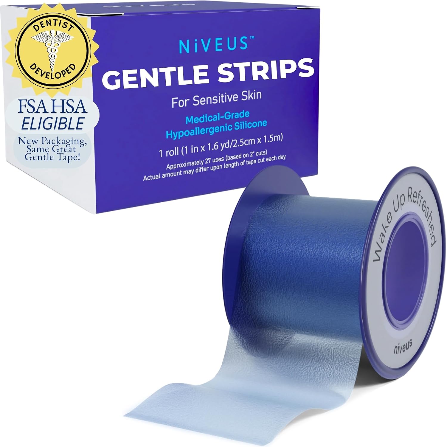 Niveus perforated silicone mouth tape for nasal breathing