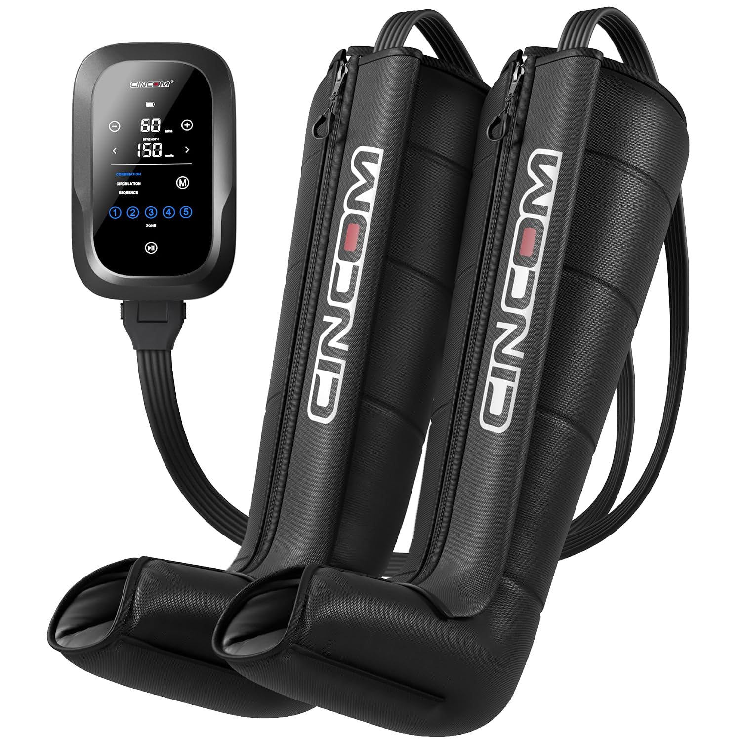 CINCOM cordless five-zone pneumatic compression recovery boots