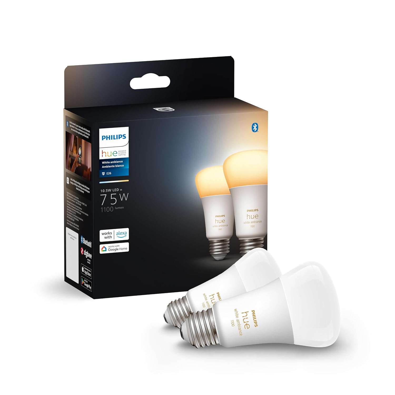 Philips Hue White Ambiance tunable bulb with Hue Bridge hub