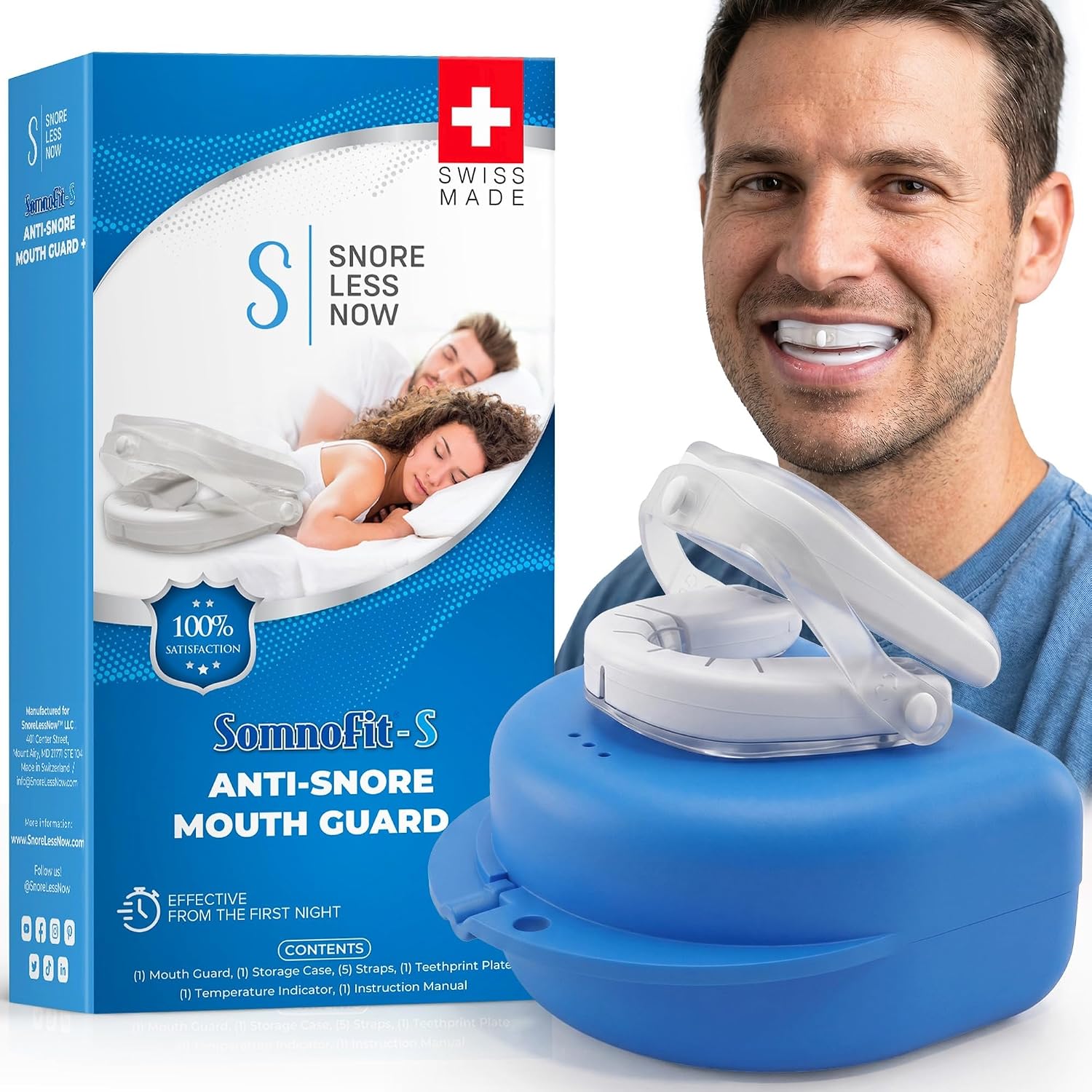 Somnofit-S adjustable anti-snoring mandibular advancement mouthpiece